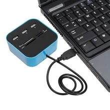 3 порта USB концентратор USB 2,0 разветвитель 3 порта Портативный мультиusb концентратор 2,0 несколько SD скорость считыватель карт для ПК ноутбук разъем адаптера