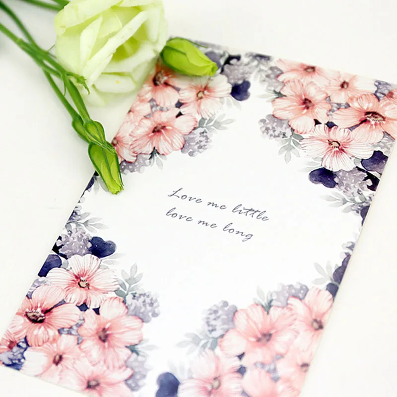 30pcs Love Letter Paper Set Greeting Card Mini Postcard Stationary Birthday Gifts Message Writing Pads Flowers | Канцтовары для
