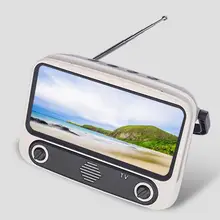 Мини Ретро ТВ Беспроводной Bluetooth Динамик ТВ 300 портативный Ретро ТВ Беспроводной Bluetooth динамик держатель телефона