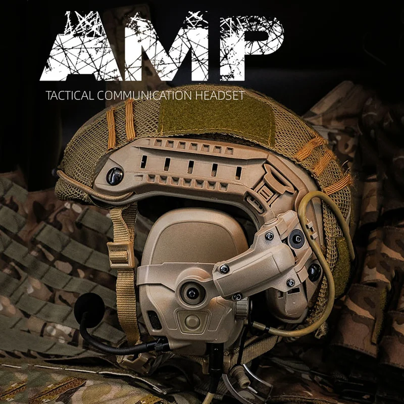 2020 FMA FCS тактическая гарнитура AMP с креплением на голову и шлем шумоподавление