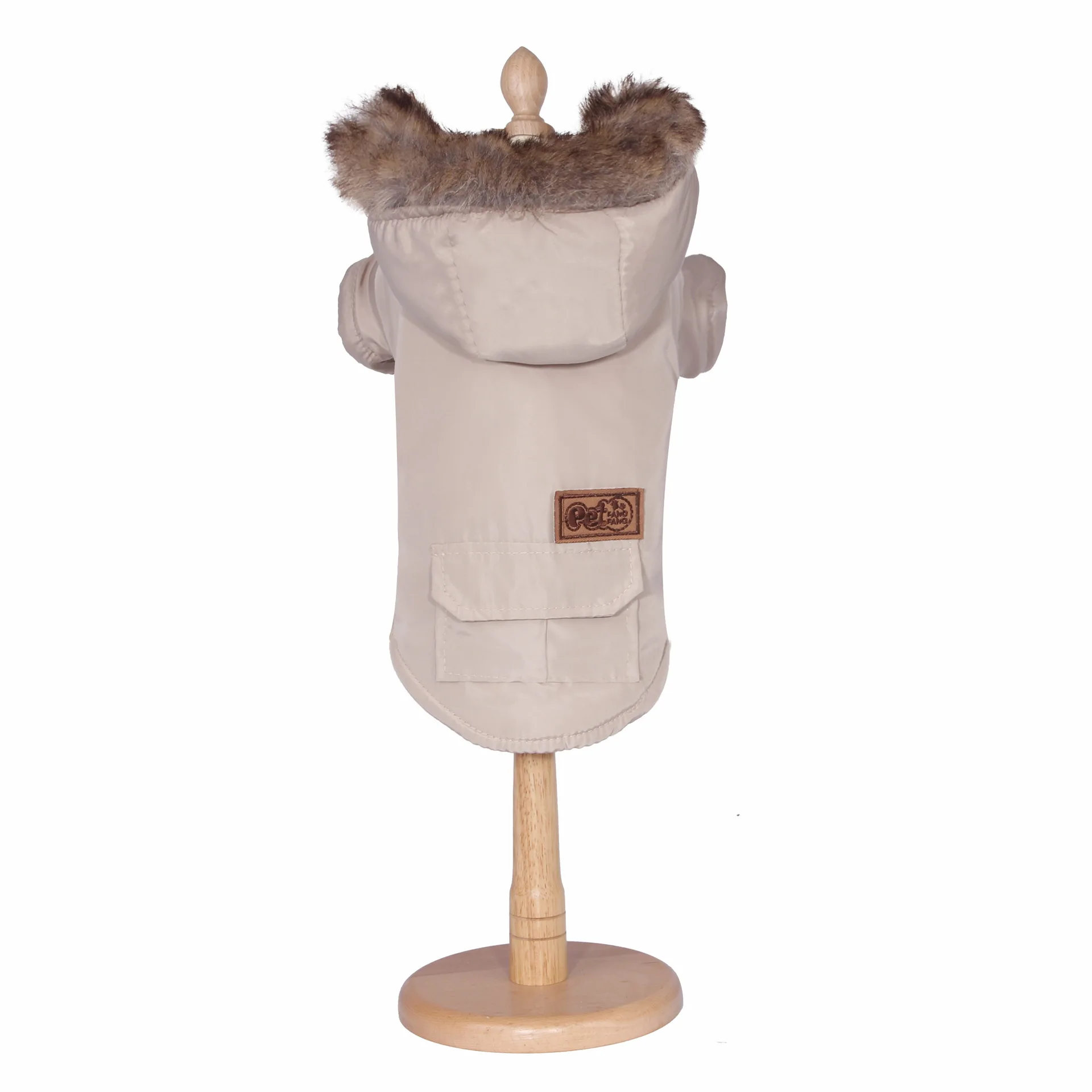 Pet Dog Warm Down Clothes Jacket with Plush Caps Solid Outdoor Sport Coats for Puppy Autumn Winter Coats Pet Dog Winter Supplies