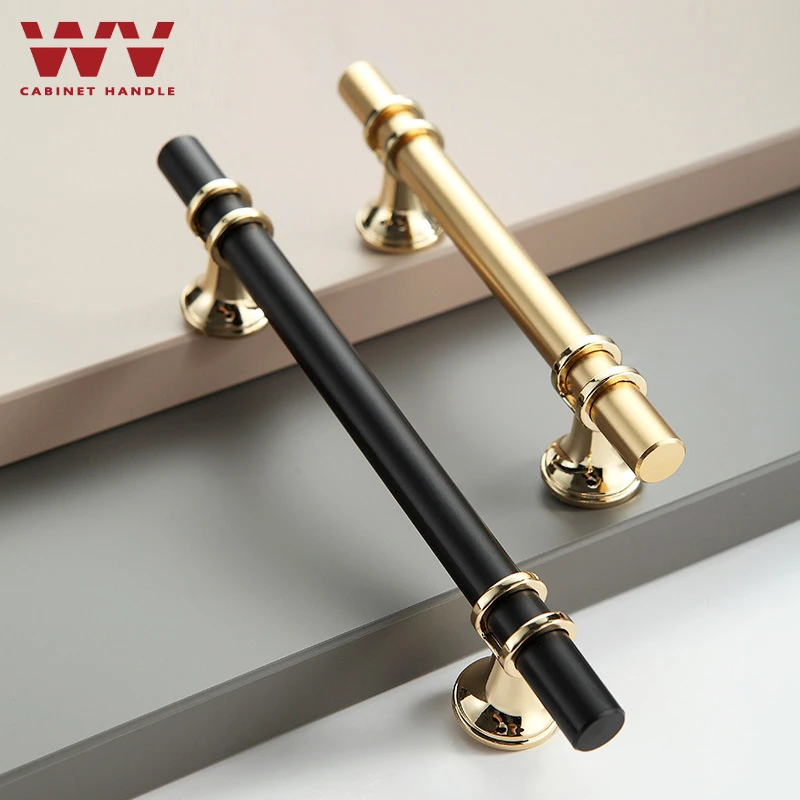 Wv Handles Black Gold Door Pulls Luxury Kitchen Door