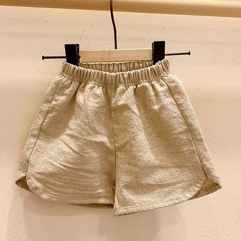 100% Cotton Kids Shorts Summer Korean Style Thin Boys And Girls Baby Casual Dot Plaid Short Pants Children's Clothing WTP36