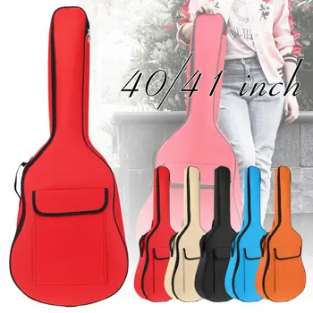 

40/41 Inch Acoustic Guitar Bag 8mm Sponge Thicken Oxford Fabric Portable Double Straps Guitar Soft Gig Case Waterproof Backpack