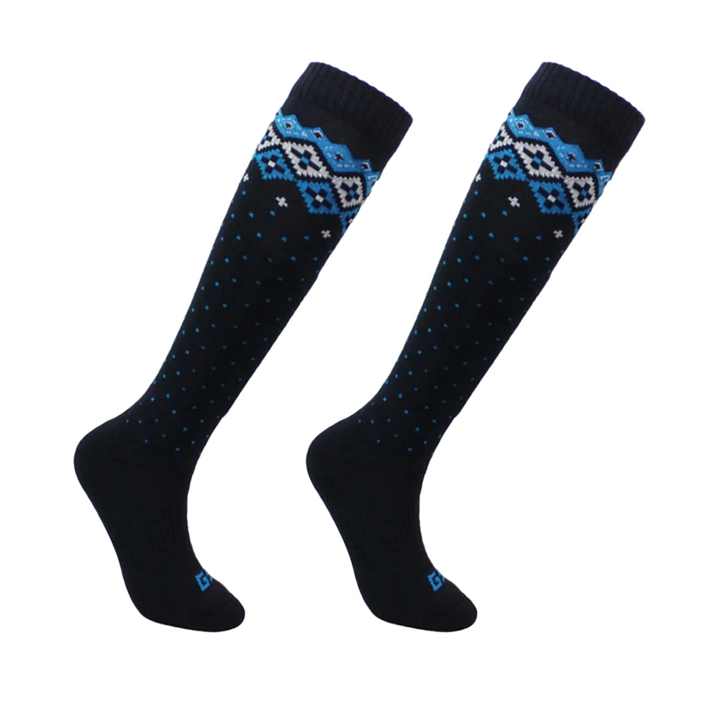 Adult Child Wool Blend Holding Winter Warm Ski Snow Stretchy Long Socks Winter Ski Socks