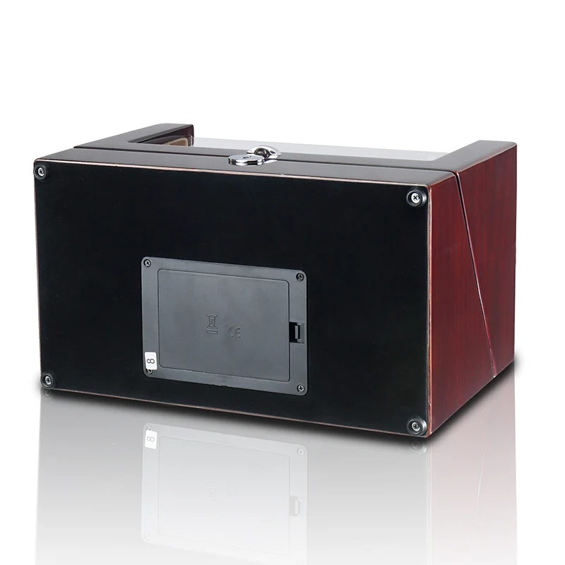 Автоматический деревянный 2 ротора 4 слота часы Winder Box чехол для хранения с фортепиано отделка довольно мотор для 4 часов
