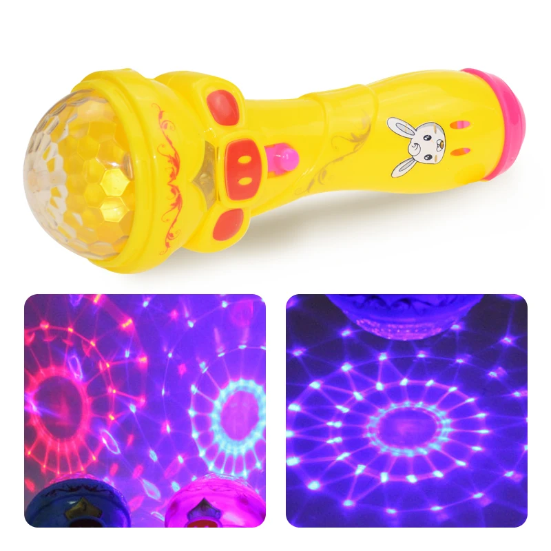 Clignotant projecteur Microphone modèle éclairage jouets sans fil musique karaoké Micro enfants jouet cadeau créatif drôle dynamique briller nouveau