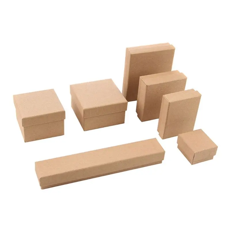 

Natural Kraft Brown Jewellery Boxes Watch / Necklace / Bracelet / Ring Holder