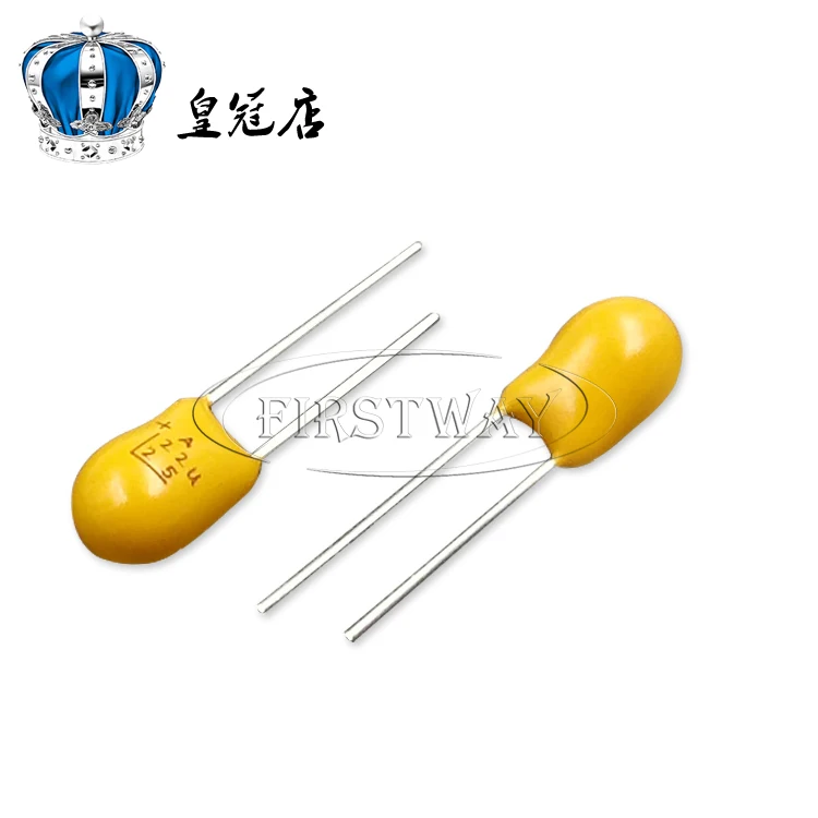 10 шт танталовый конденсатор CA42 25 V/226 K 22 мкФ 25V 10% P = 2,54 мм
