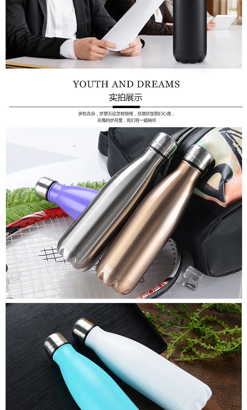 Borraccia Termica Bottiglia Acciaio Acqua Bottiglie Termiche Borracce In Inox Boraccia Sport steel Chilly Bottle