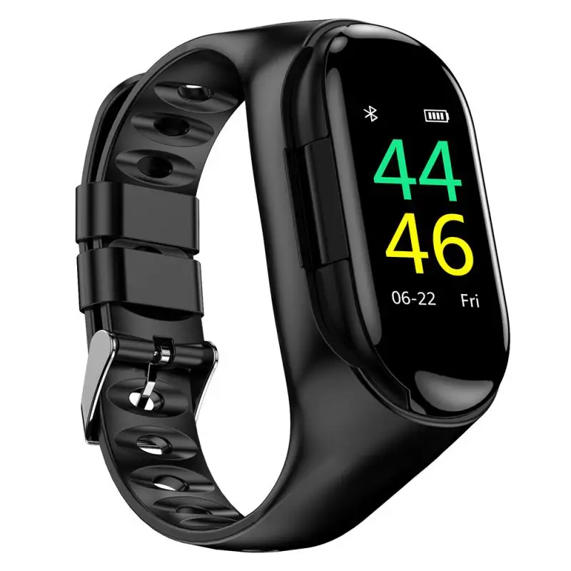 BELESH M1 Smart Watch Heart Rate Monitor Bluetooth Earphone Fitness Tracker Blood Pressure Smartwatch for IOS Android Phone | Электроника