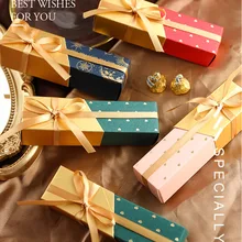 Boîte à chocolat pour cadeau de mariage, 10 pièces, rouge à lèvres, rectangulaire, emballage bronzant, fête d'anniversaire pour femme