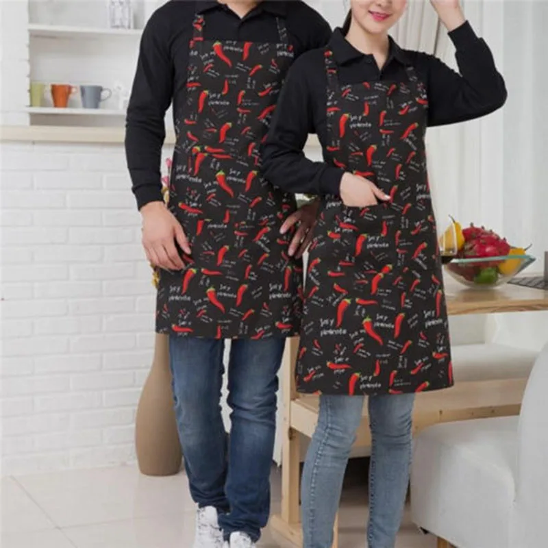 Women Lady Adjustable Hang Neck Chef Kitchen Apron Restaurant Baking Cooking Bib Dress Bib Dining Room Barbecue Hot Sale
