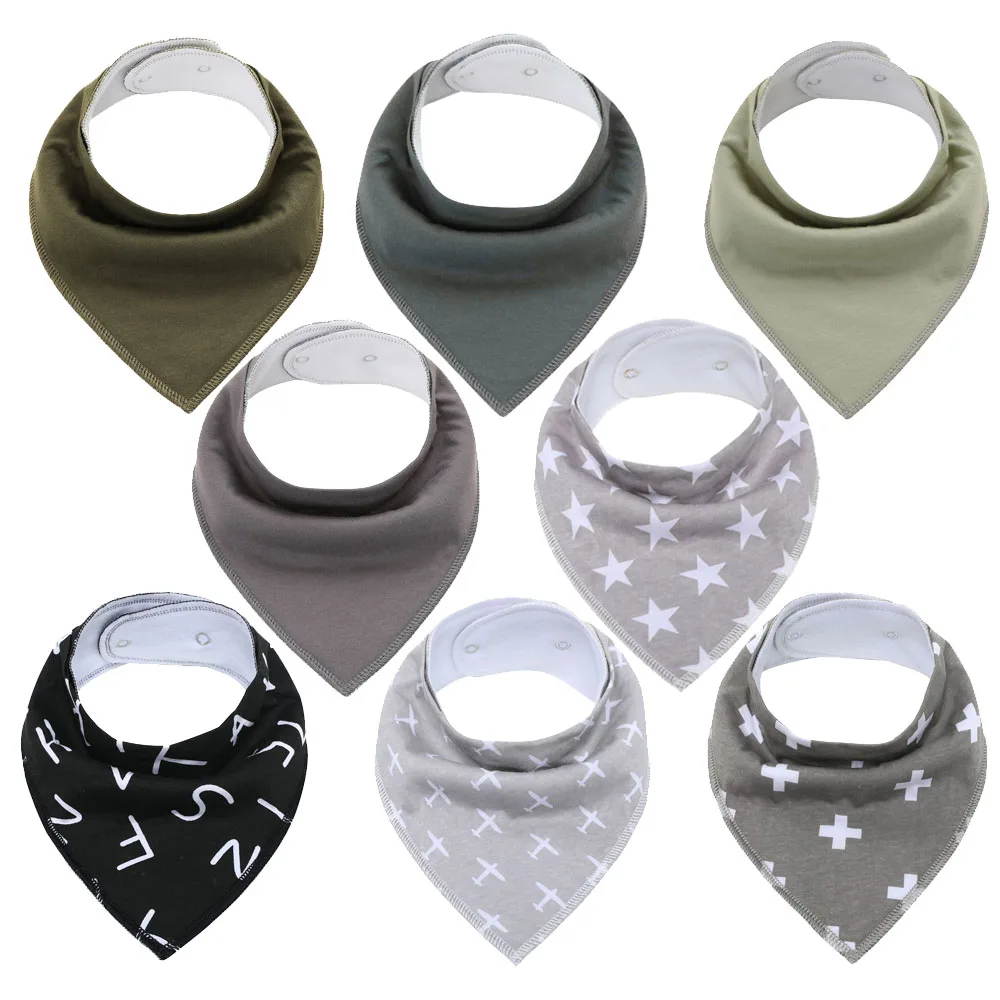 8Pcs Civarua Kids Baby Bibs Newborn Baby Bandana Drool Bibs Super Soft Bandana Bibs for Boys & Girls 100% Organic Cotton Bibs