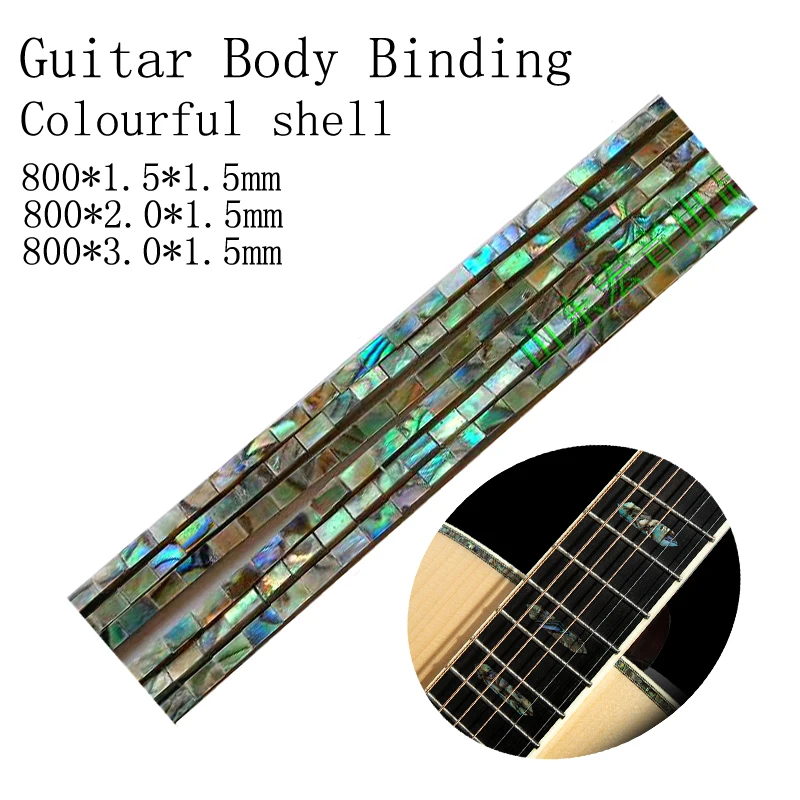 Buy Guitar BINDING Acoustic-Guitar-Accessories Color-Shell Abalone for Width 5mm/6mm 2pcs glLab8XYL
