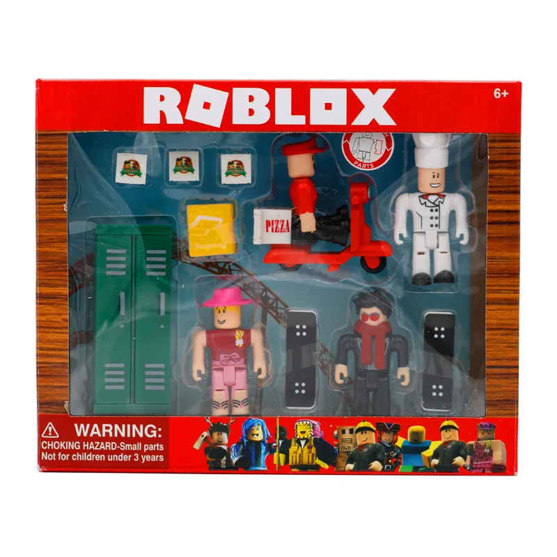 Goede ROBLOX Werken op een Pizza Plaats Game 4 stks pak 7cm PVC Suite Poppen Speelgoed Model Beeldjes voor Collection Christmas geschenken voor Kinderen