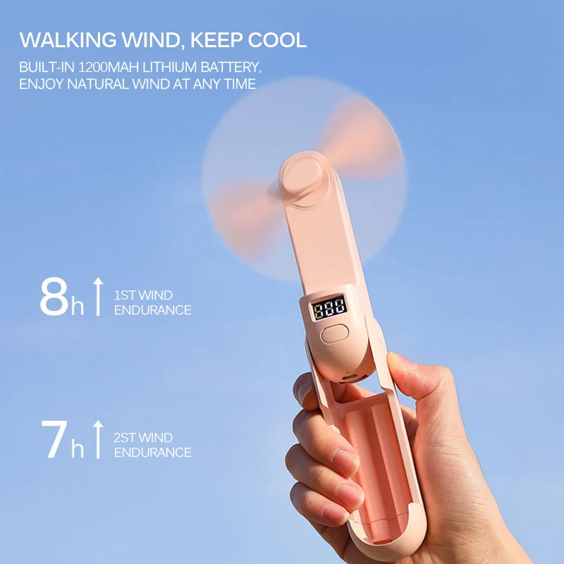 USB мини вентилятор гибкий Карманный съемный портативный 3 в 1 ручной 200 мАч для