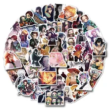 

10/30/50pcs Anime Demon Slayer Graffiti Stickers Laptop Luggage Bike Car Skateboard Phone Computer Waterproof Sticker for Kids