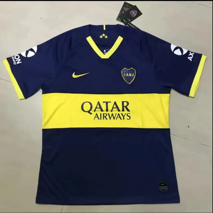 Топ Таиланд Новинка Boca Juniors Футбольная Футболка 19 20 GAGO CARLITOS домашняя футбольная рубашка TEVEZ Boca Juniors camisetas de futbol