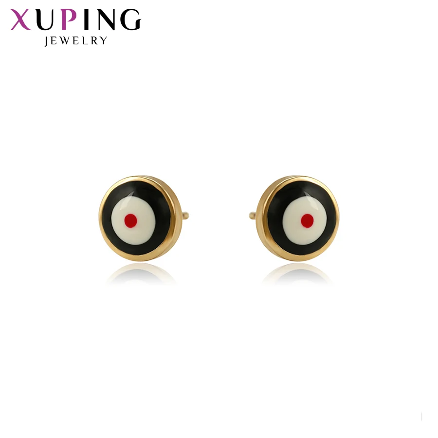 

Xuping Fashion Cute Elegant Eye Shaped Earrings Light Yellow Gold Color Plated Studs Women Jewelry Vintage Gifts S203.6-97881