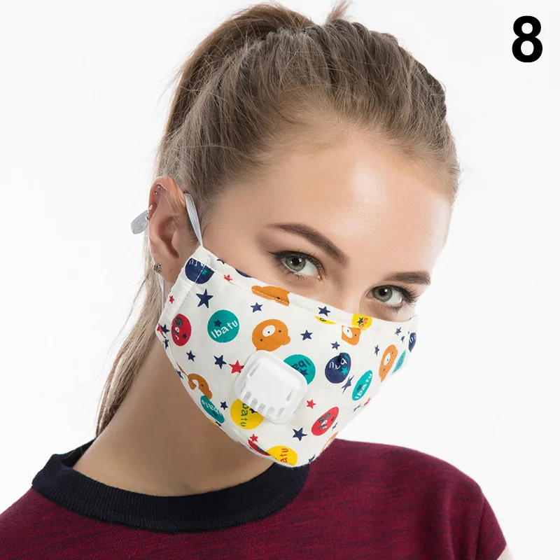 Newly 1 Pcs Mouth Face Mask Cotton Dustproof Breathable PM2.5 for Outdoor Cycling Winter FIF66 - Color: 8