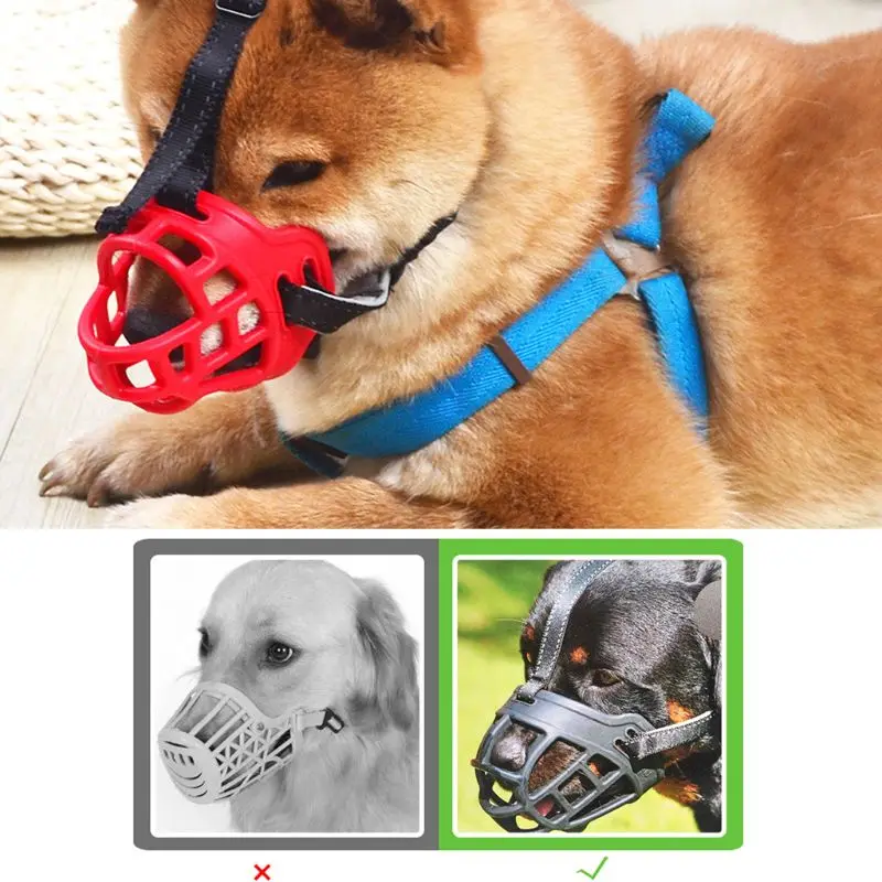 Кожаная намордник для собак, противоукусывающий сетчатый чехол для рта, антибеспорядок, принадлежности для управления питомцами C63B
