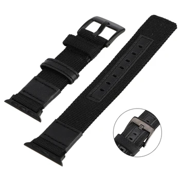 

38mm 42mm Nylon Watch Strap Sport Black Brown Army Green Canvas Watch Band Replacement Watchband With Stainless Steel Buckle