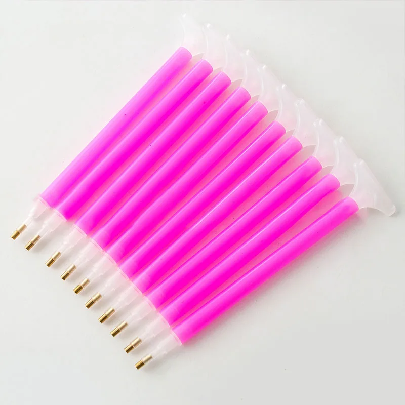 Diamond Painting Pen 10Pcs Diamond Painting Pens Point Drill Tool Double-headed Stitch Pens Square Round Drill Embroidery Mosaic DIY Hand Craft Tool