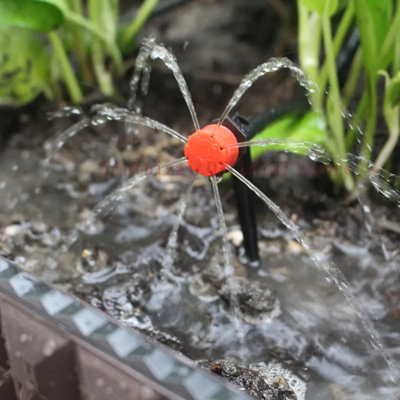 25m Watering Kits With Automatic Water Timer Adjustable Dripper On Stake Misting Sprinkler For Garden Watering Drip Fittings