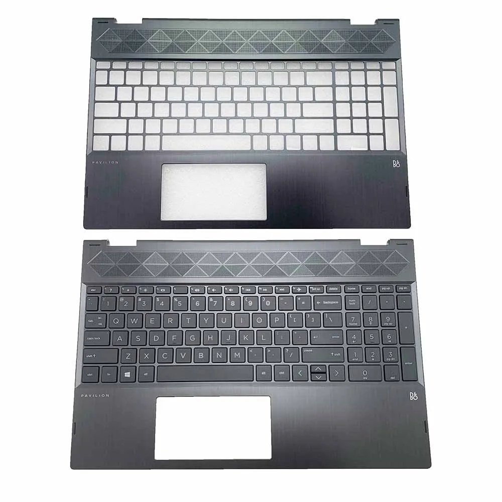 Original New Laptop Palmrest Upper Top Case Cover With Keyboard For HP Pavilion X360 15-CR TPN-W132 Silvery Edge L20848-001 | Компьютеры и