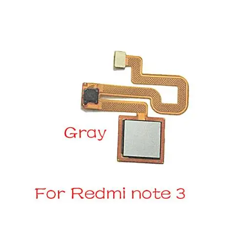 Note 3 Grey Домашний считыватель пальцев для Xiaomi Redmi Note 4 4X5 5A 3 Pro сканер отпечатков пальцев Главная кнопка гибкий кабель - Цвет: Note 3 Grey