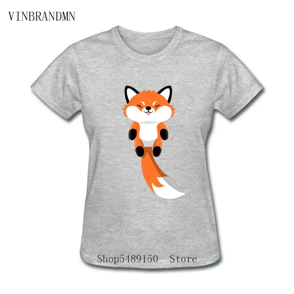 Красивая Красная футболка с рисунком лисы для маленьких девочек Camisetas Милая