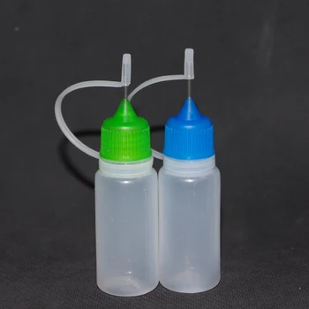 

Wholesale 500/Pcs Empty Metal Needle Bottle LDPE 15ML Plastic Needle Bottles With Screw Metal Needle Cap Liquid