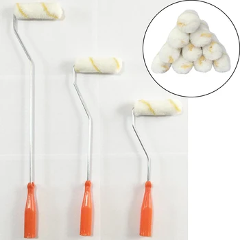 

10pc/set 4' Wall Replacement Mini Paint Roller Cover Polyester Roller Sleeve Roller Naps Walls Smooth Tool