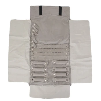 

Ring Velvet Earrings Storage Display Jewelry Roll Bag Portable Holder Organizer Travel Foldable Multifunctional Chain Pendant