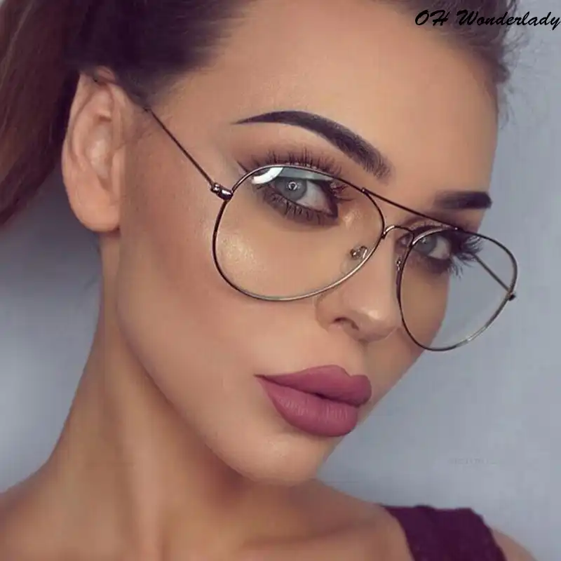 Lentes tipo aviador transparentes Clearance