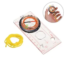 Походный кемпинг открытый компас линейка Беговая гонка опорная пластина измерительная линейка карта масштаб Военный компас