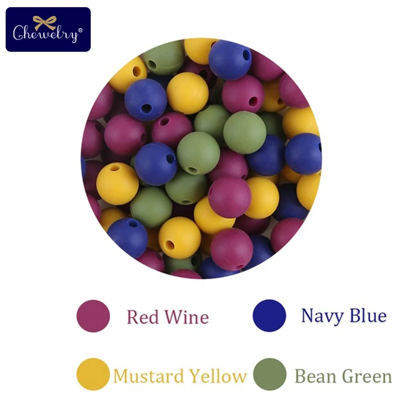 50pcs Perle Silicone Beads 9mm Baby Teether Round Beads Food Grade Beads DIY BPA Free Beads 9mm Silicone Beads Children Product