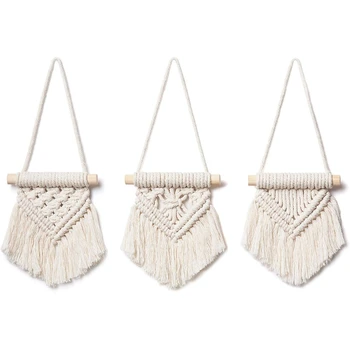 

Mini Tassel Wall Hanging Holiday Decoration Bohemian Geometric Weaving Children's Room Bedroom Living Room Decoration