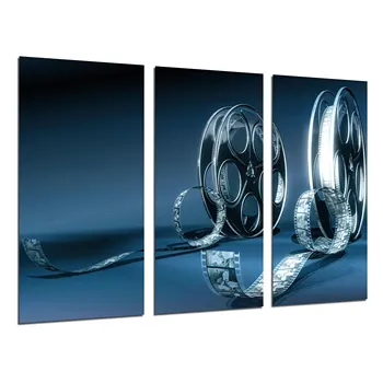 

History Old Cinema Hollywood Roll Movie, photo print on wood, modern picture decorative 26409