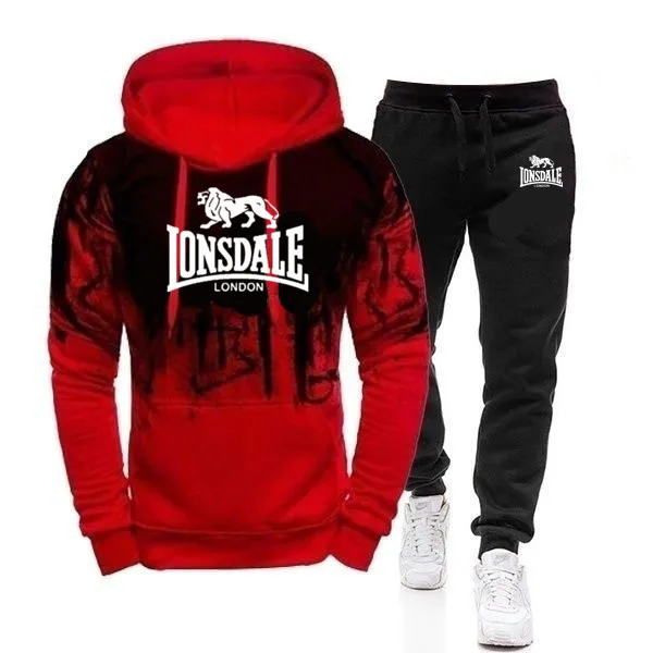 Новый спортивный костюм Толстовка Lonsdale Мужской Повседневный хлопковый