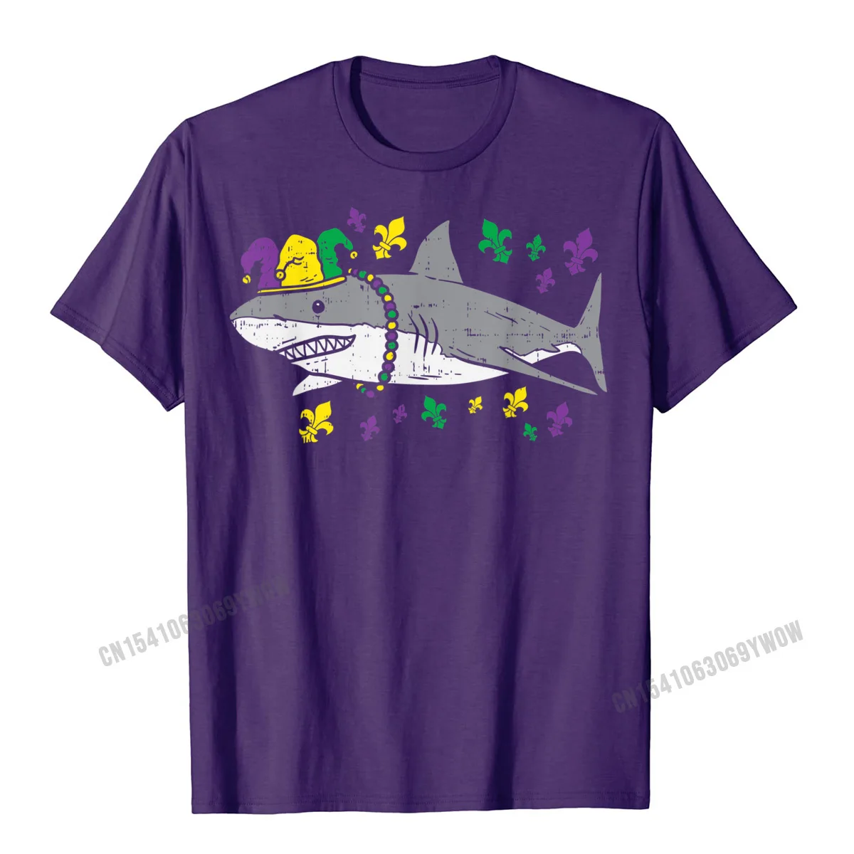 Fitness Tight Tops Shirts On Sale Crew Neck Design Short Sleeve Cotton Men's Tshirts cosie Tee Shirts Free Shipping Jester Shark Animal Lover Funny Mardi Gras Carnival Boys T-Shirt__222 purple