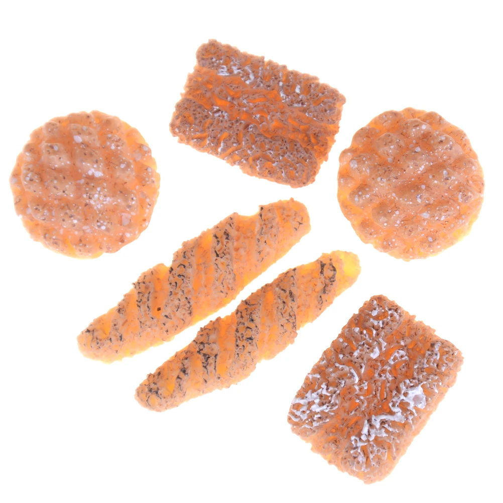 6PCS/lot Mini Artificial Bread 1:12 Dolls House Miniature Bakery For Kitchen FoodItems Scale Accessories | Игрушки и хобби