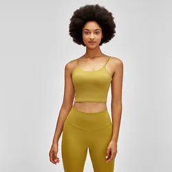 2022 novo 2022 mulheres yoga topos à prova de choque push up vest sutiã novo tecido náilon respirável sólido sexy esportes wear exercício ao ar livre