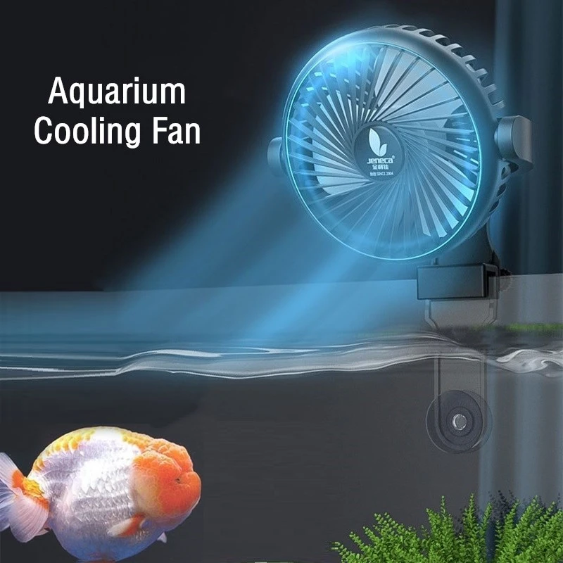 Clip de ventilador de refrigeración de Acuario, controlador temperatura de tanque de Enfriador de tanque de peces, sistema refrigeración de agua 360 giratorio|Productos de control de temperatura| -