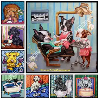 

Diamond Painting Dog Dcotors Full Square/Round Drill Diamond Embroidery Rhinestones Cross Stitch Kits Diamond Mosaic Picture