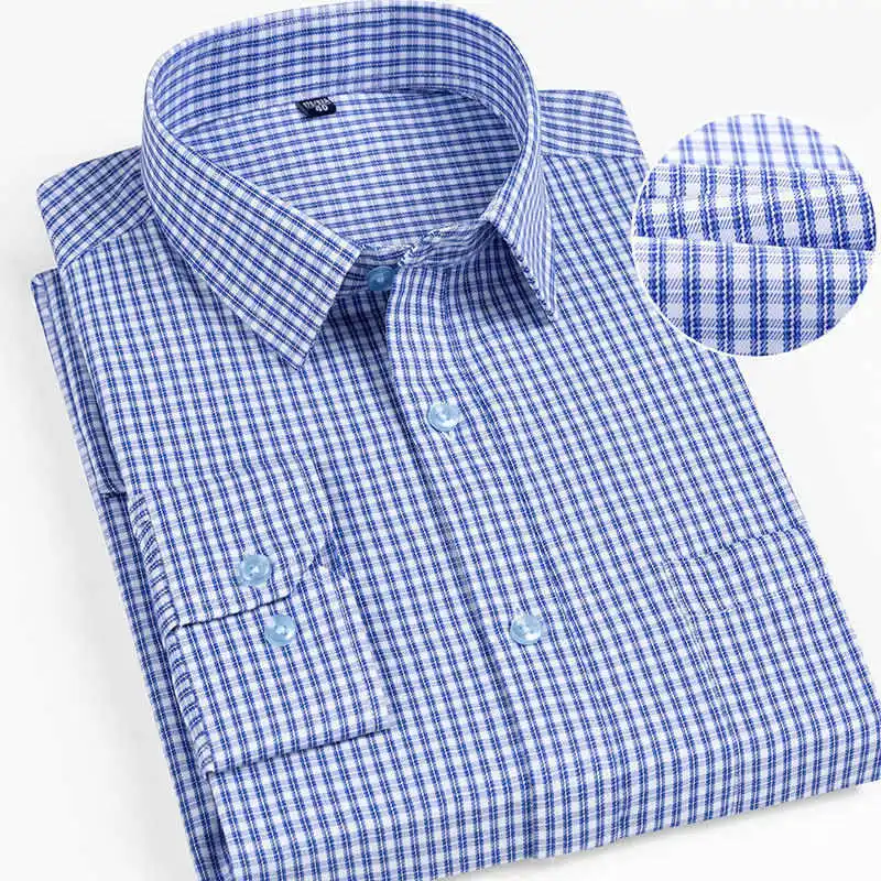 FGKKS, мужская рубашка, длинный рукав, много цветов,, мужские рубашки с отворотом, повседневный мужской топ - Цвет: DarkBlue 1926-31
