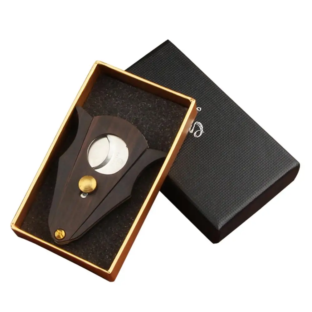GALINER Stainless Steel Double Blade Cigar Cutter – Precision Cutting Tool in Black, Red & Yellow main image 1