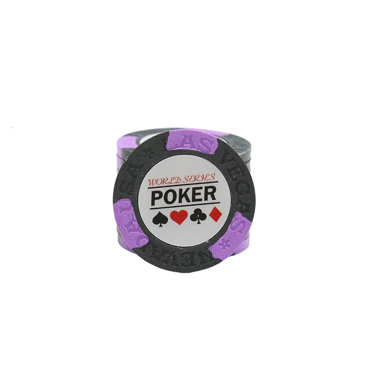 Black and Purple K8356 25 шт./партия двухцветная пленка глиняные чипы монеты баккарат Техасский Холдем без номинальной глины покерные игровые чипы Pokerstars 14 г - Цвет: Black and Purple