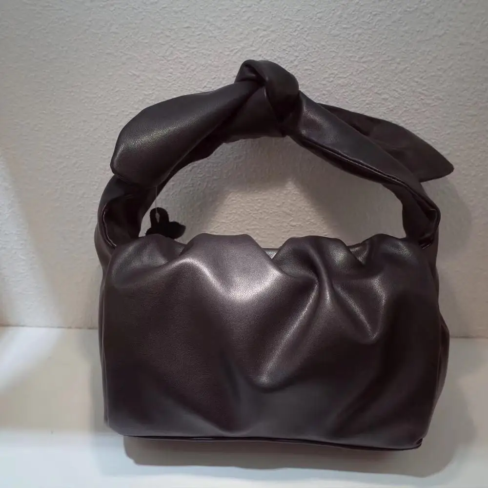 Модные роскошные брендовые стильные женские сумки, одноцветные сумки из воловьей кожи, качественные женские сумки-клатчи с верхней ручкой - Цвет: Черный